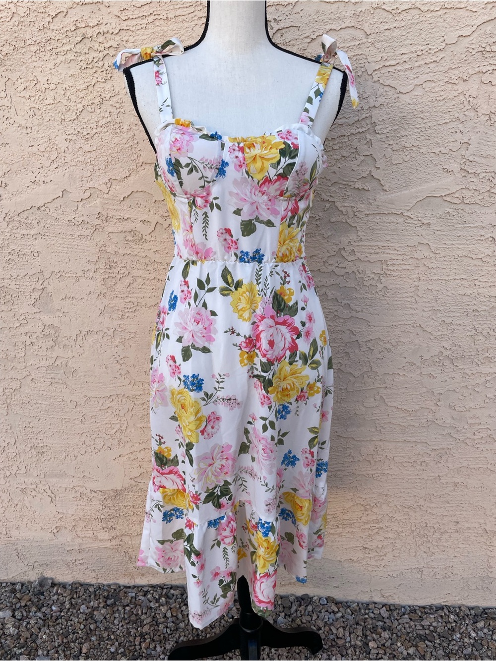 Lily Rose dress cottagecore coquette country feminine romantic florals bright xs